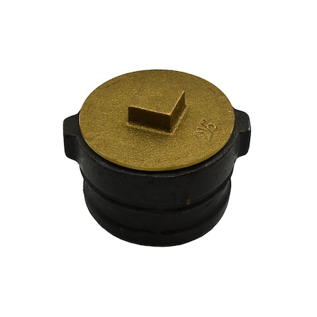 Jones Stephens 4in. No Hub Cleanout With 3-1/2in. New Orleans Code Plug - 2-1/4in. Height C40104